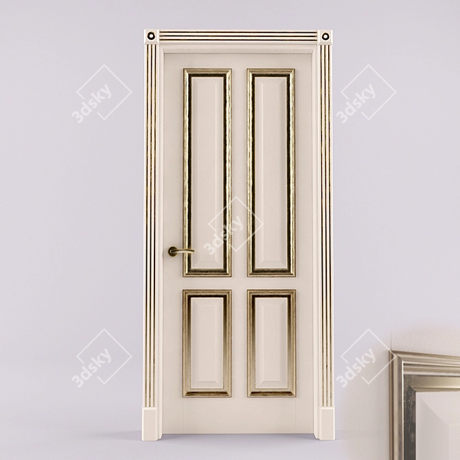 Vintage Charma 2000x900mm Metal Door 3D model image 1