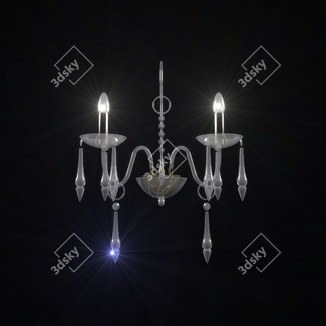 Luxury Swarovski Crystal Chandelier 3D model image 1