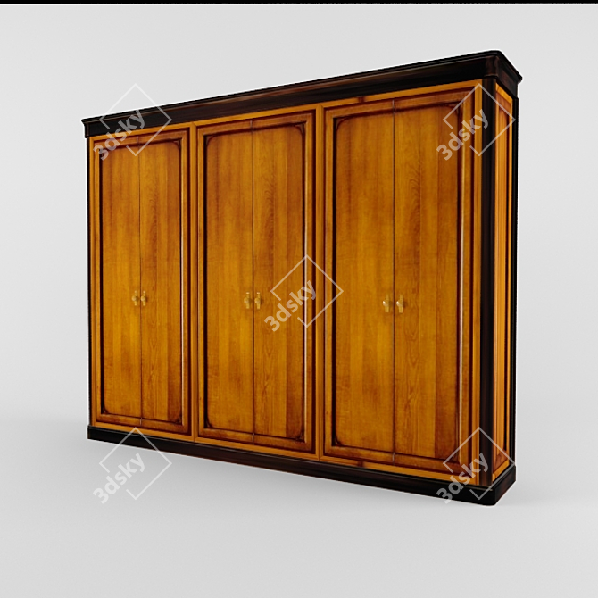 Stylish Pregno Wardrobe in A52_6 Design 3D model image 1