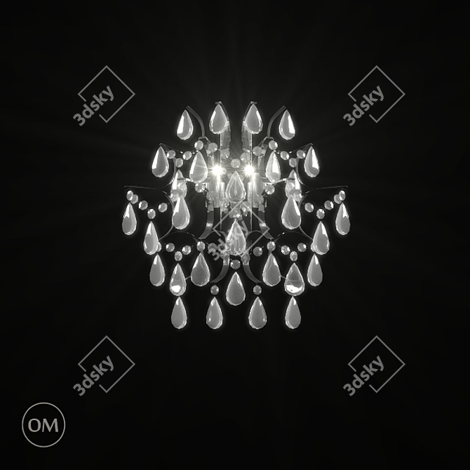 Crystal Chandelier: OR Illuminazione SRL 3D model image 1