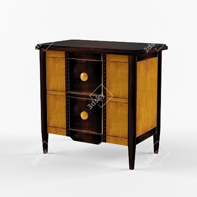 Elegant Nightstand N63 3D model image 1