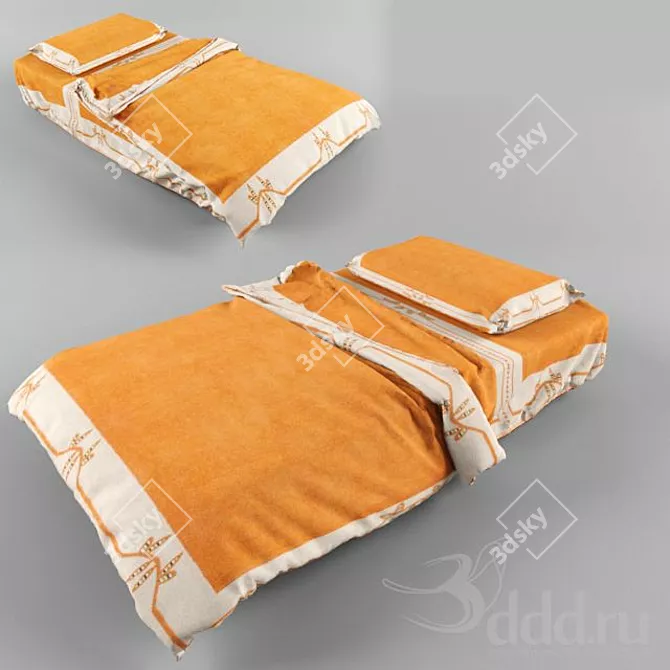 Cozy Dream Bedding 3D model image 1