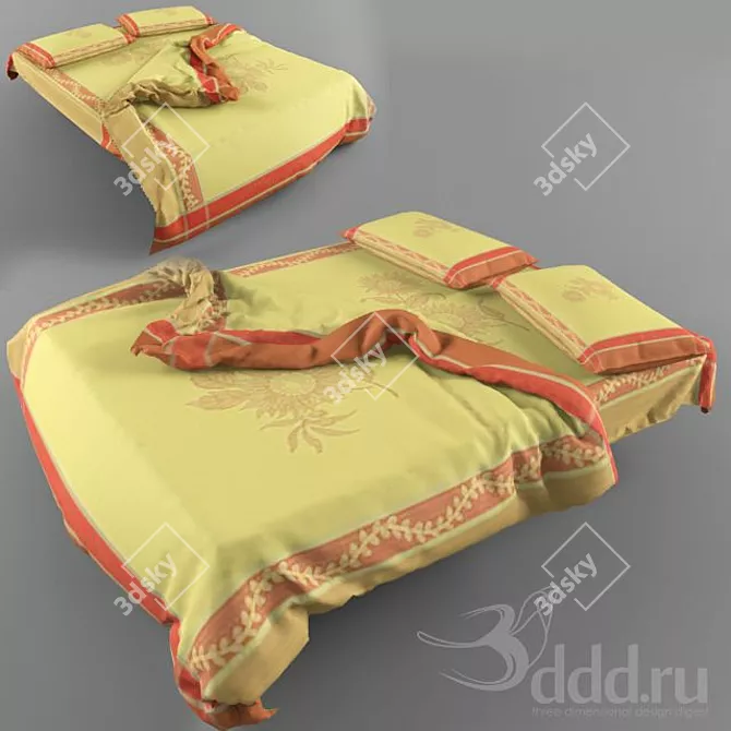 Luxury Cotton Bed Linen 

This beautiful set of bed linen combines elegance and comfort. Made from 100% cotton, it offers a luxurious 3D model image 1