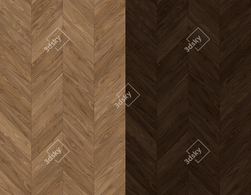 Elegance in Motion: Herringbone Parquet 3D model image 1