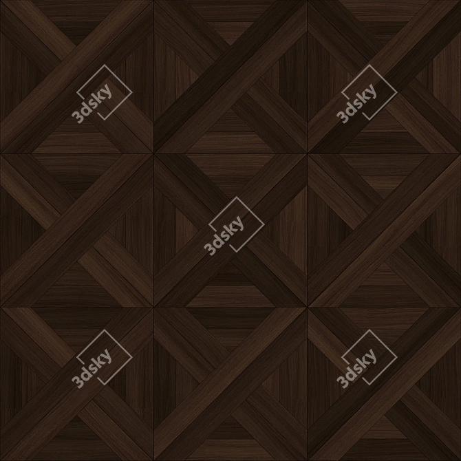 Artistic Oak Parquet Shield 3D model image 1