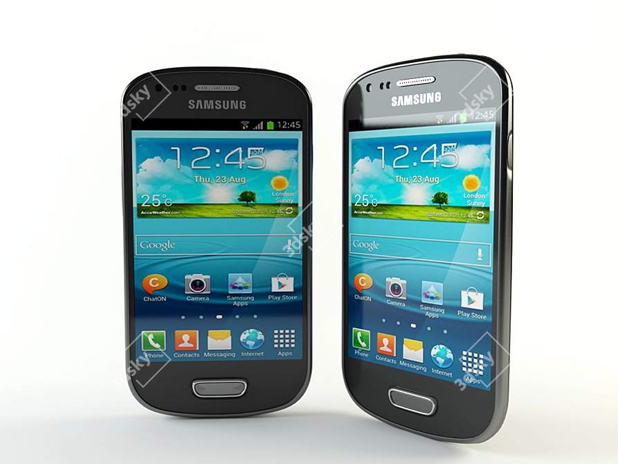 Pocket-Sized Powerhouse: Samsung Galaxy S3 mini 3D model image 1