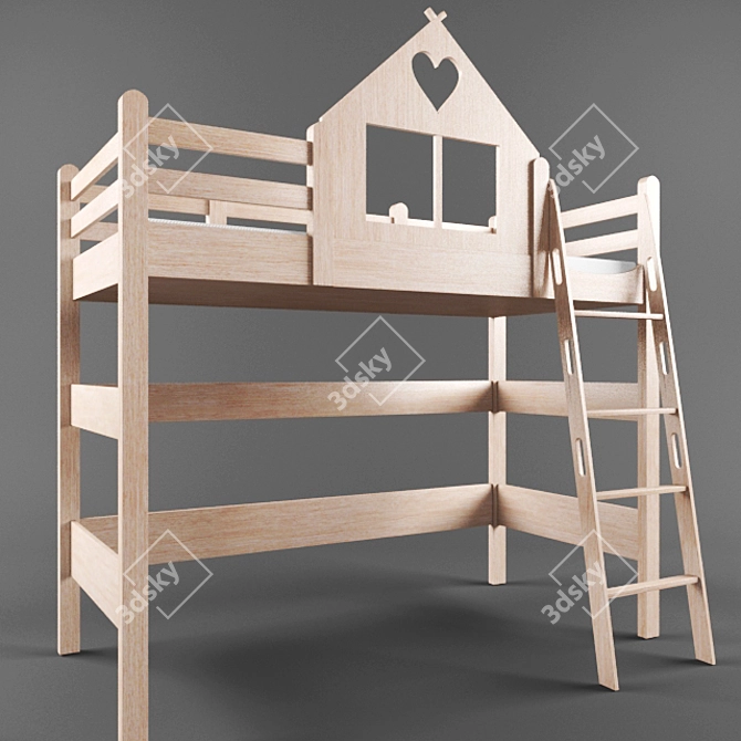 Dual Bunk Kids Bed 3D model image 1