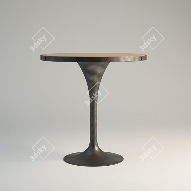 Aero Round Dining Table 3D model image 1