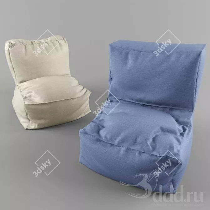 Cozy Cushioned Chair 3D model image 1