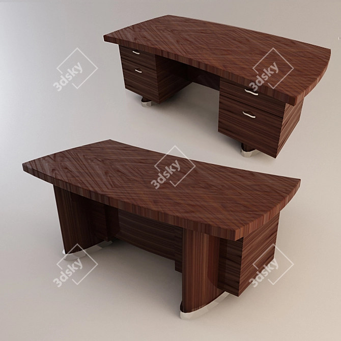 Elegant Luna Office Desk: Giorgio Collection 3D model image 1