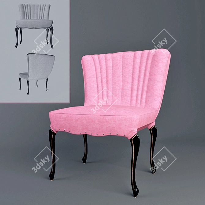 Retro Elegance: Vintage Chair 3D model image 1