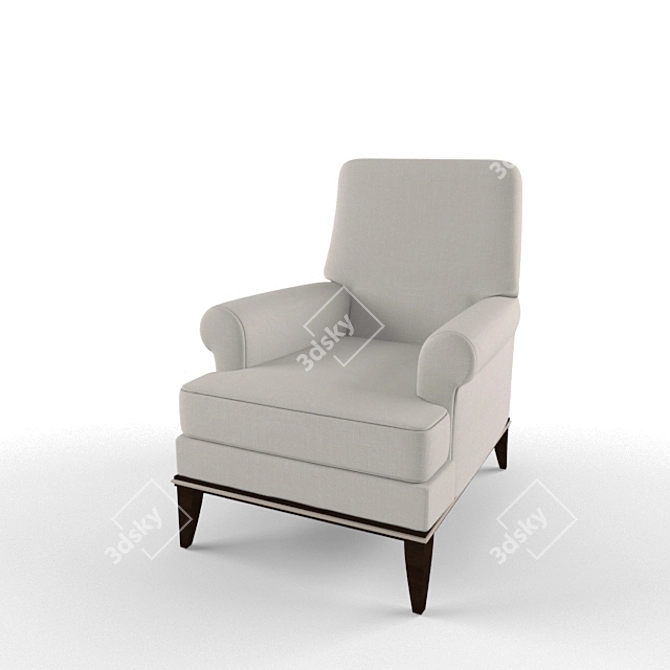 Hickory Chair: Elegant and Comfortable 3D model image 1