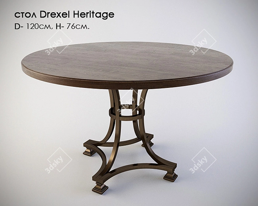 Elegant Drexel Heritage Table 3D model image 1