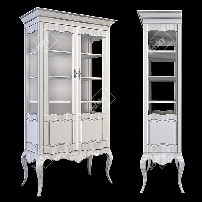 Elegant Verden French Cupboard 3D model image 3