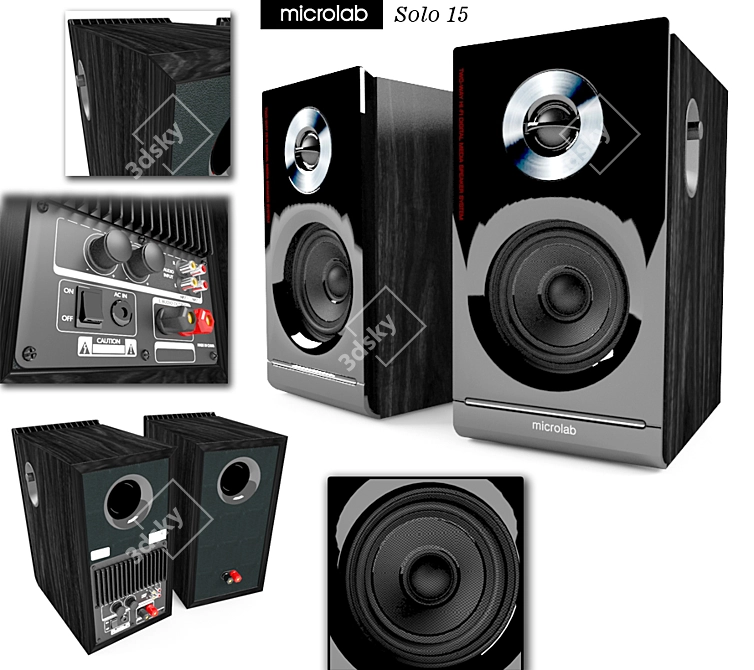 MicroLab Solo 15: Real-sized Audio Speakers 3D model image 1