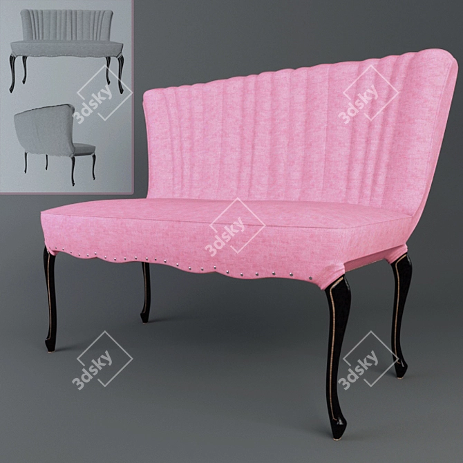 Timeless Charm: Vintage Sofa 3D model image 1