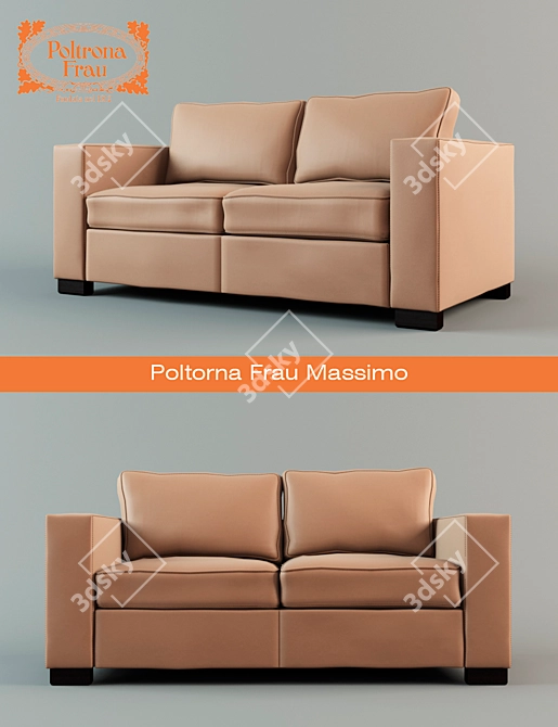 Elegant Poltrona Massimo Sofa 3D model image 1