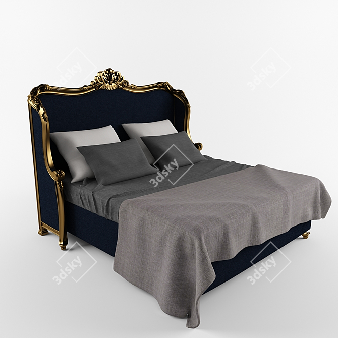 Italian Chelini King Bed 3D model image 1