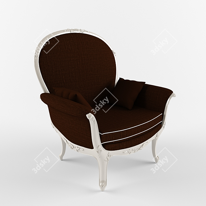 Elegant Chelini Chair: 80cm x 70cm x 95cm 3D model image 1