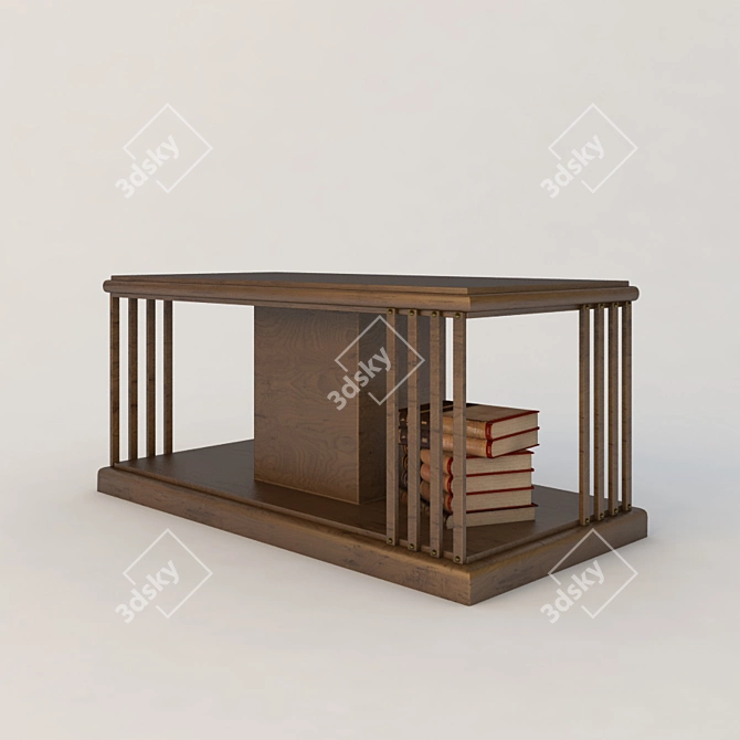 Rolling Sofa Table: Convenient and Stylish 3D model image 1