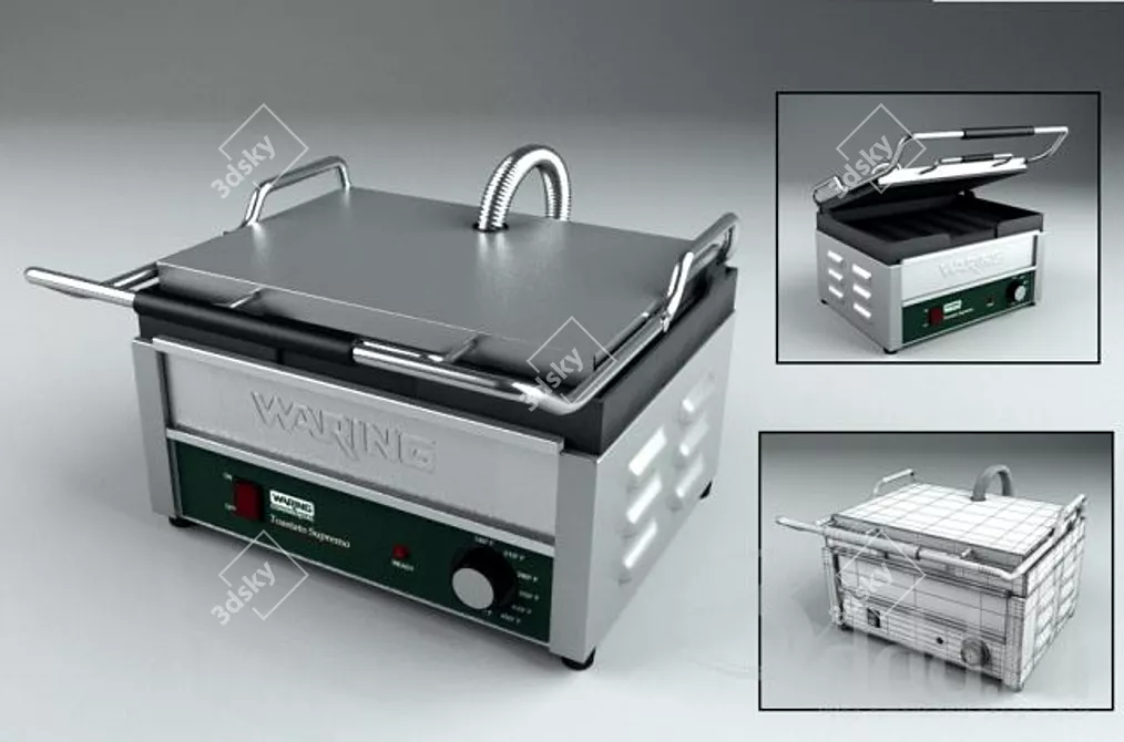 Powerful Waring WFG150 Grill 3D model image 1