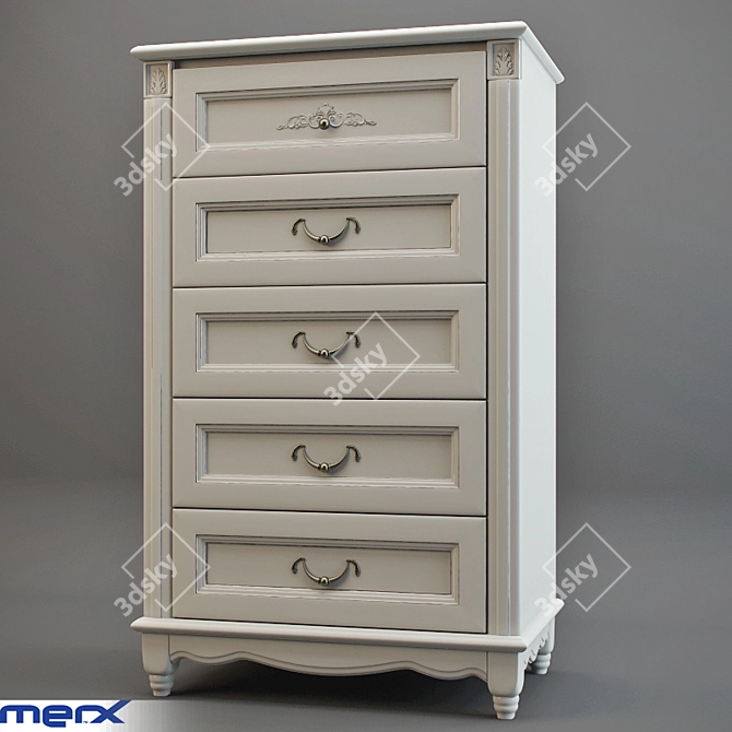 Riviera Lockable Cabinet 3D model image 1