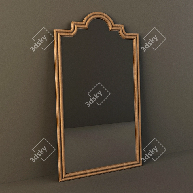 Refined Elegance Wall Mirror 3D model image 1