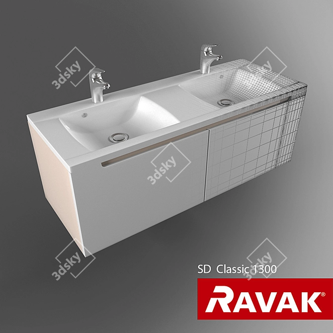 Classic Shower Enclosure Ravak SD 1300 3D model image 1