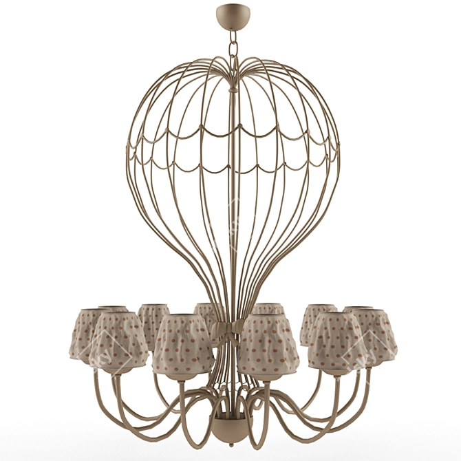 Elegant Dolfi Chandelier 3D model image 1