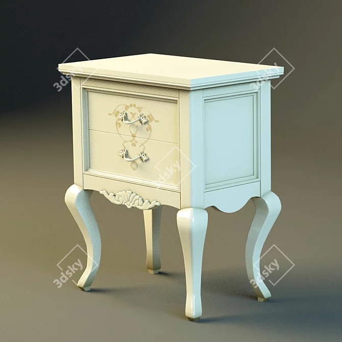 Elegant Venetian Memories Nightstand 3D model image 1