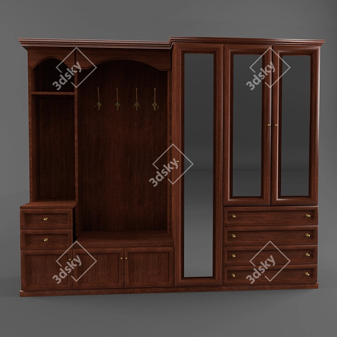 Spacious Entryway Set - 2700mm Width 3D model image 1