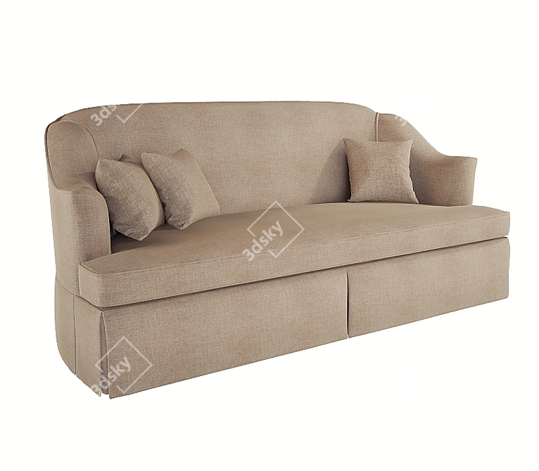 Cozy Relaxation Sofa 3D model image 1