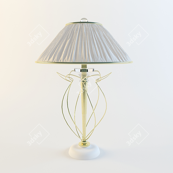Title: Elegant Texture-Inclusive Table Lamp 3D model image 1