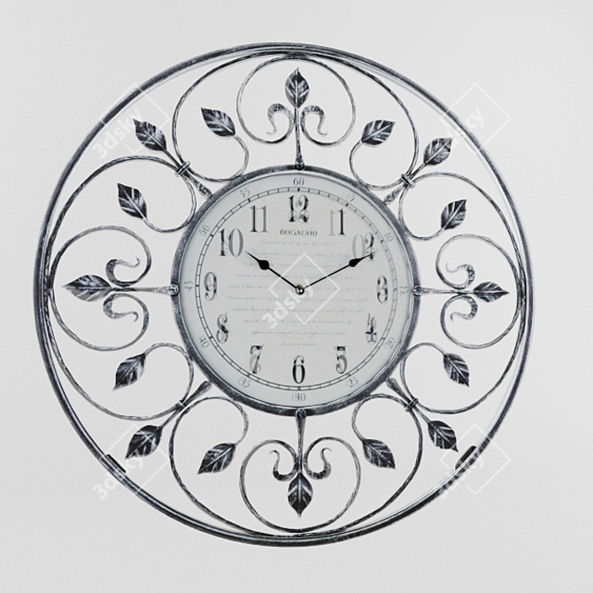 Sleek London Time Watch: 60cm Diameter 3D model image 1