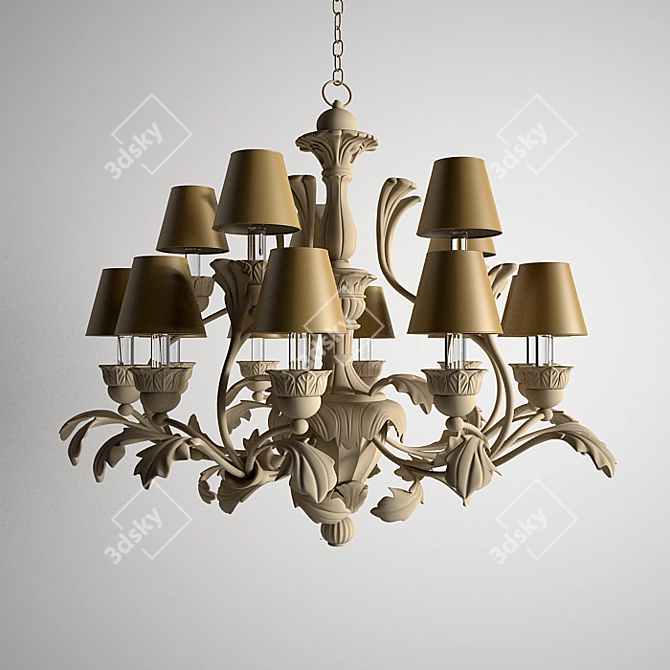 Elegant Classic Chandelier 3D model image 1