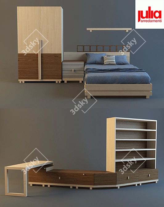 Oasis Children's Bedroom Set 3D model image 1