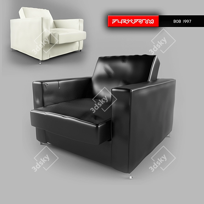 Flexform BOB Armchair: Sophisticated Comfort 3D model image 1