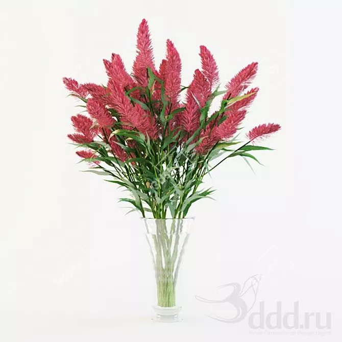 Crimson Blossom 3D model image 1