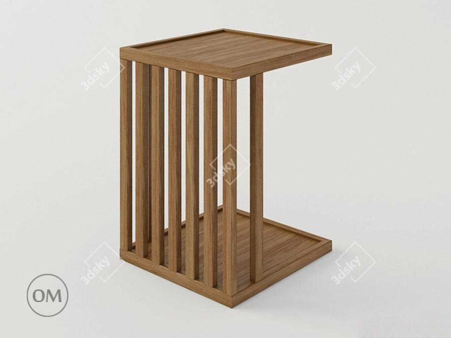 Portland Wood Coffee Table: Elegant & Compact 3D model image 1