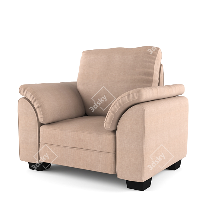 TIDAFORS - Beige Armchair, IKEA 3D model image 1