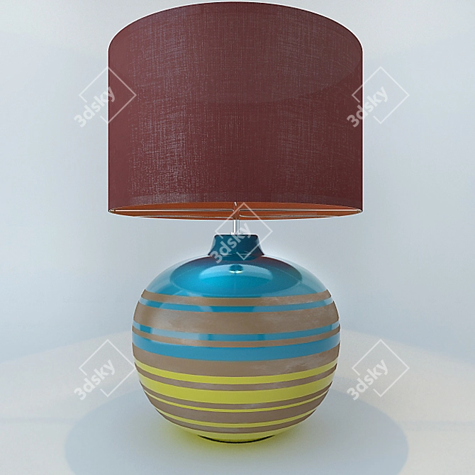 Portuguese Ceramic Table Lamp 3D model image 1