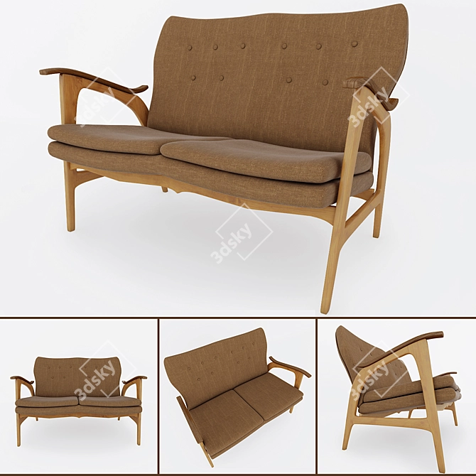 Modern Chic Sofa: FAUTEUIL MODEL 3 3D model image 1