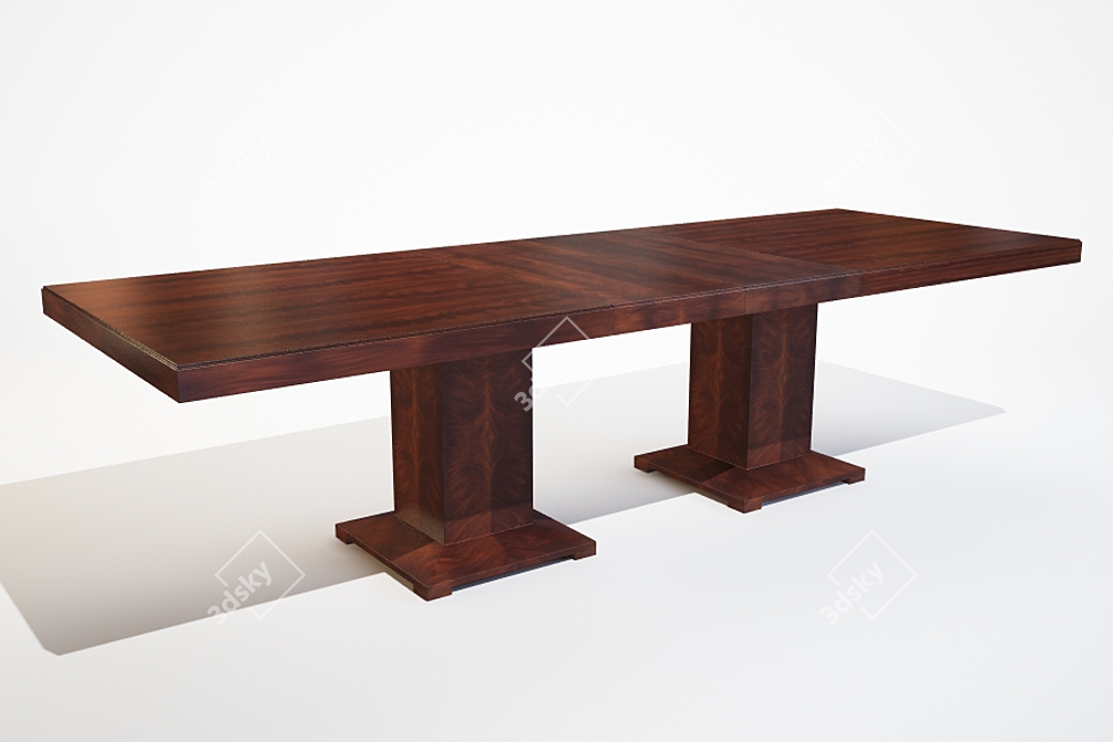 Elegant Jedidiah Dining Table 3D model image 1