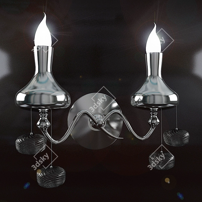 Venix Glass and Metal Effusion Lighting 3D model image 1