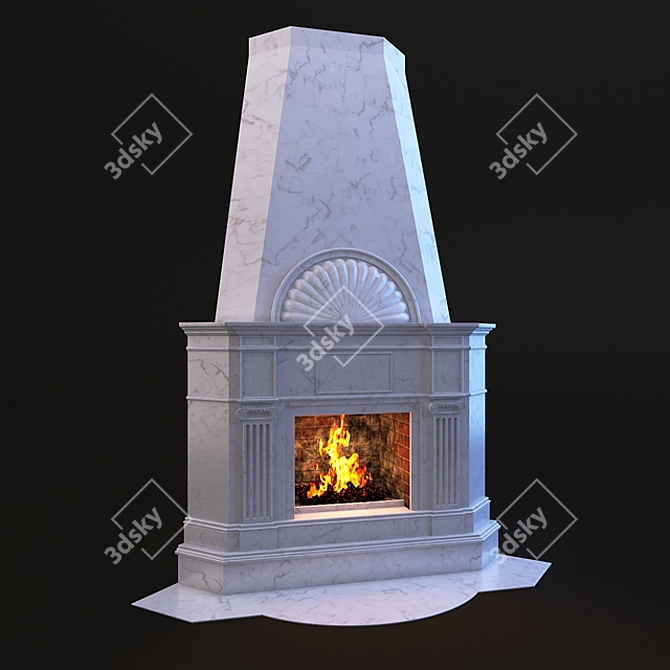 Cozy Corner Fireplace 3D model image 1