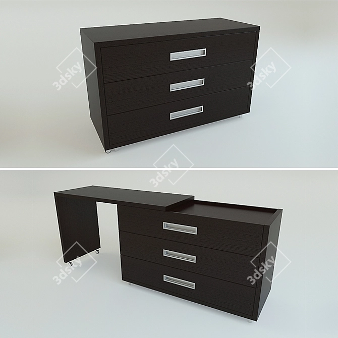 Sliding Dressing Table 3D model image 1