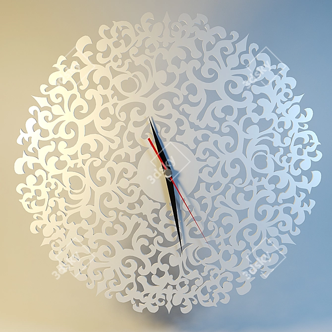 Patterned Wall Clock - 39 cm 3D model image 1