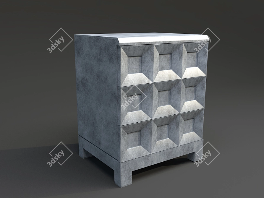 Elegant Bedside Table: ESTETICA 3D model image 1