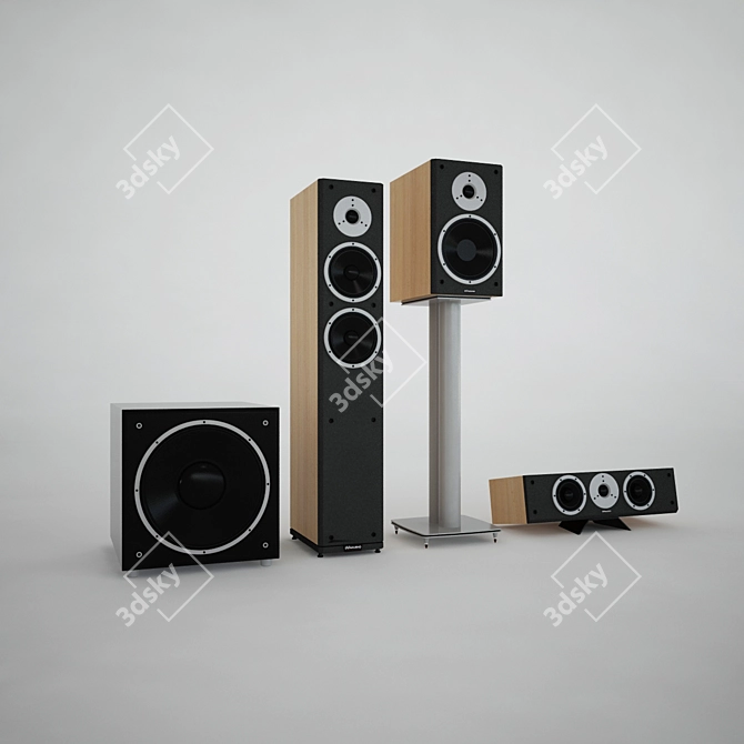 Dynaudio Exite Acoustic Subwoofer 3D model image 1