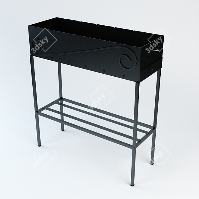 Portable Mangal Grill 3D model image 1